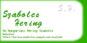 szabolcs hering business card